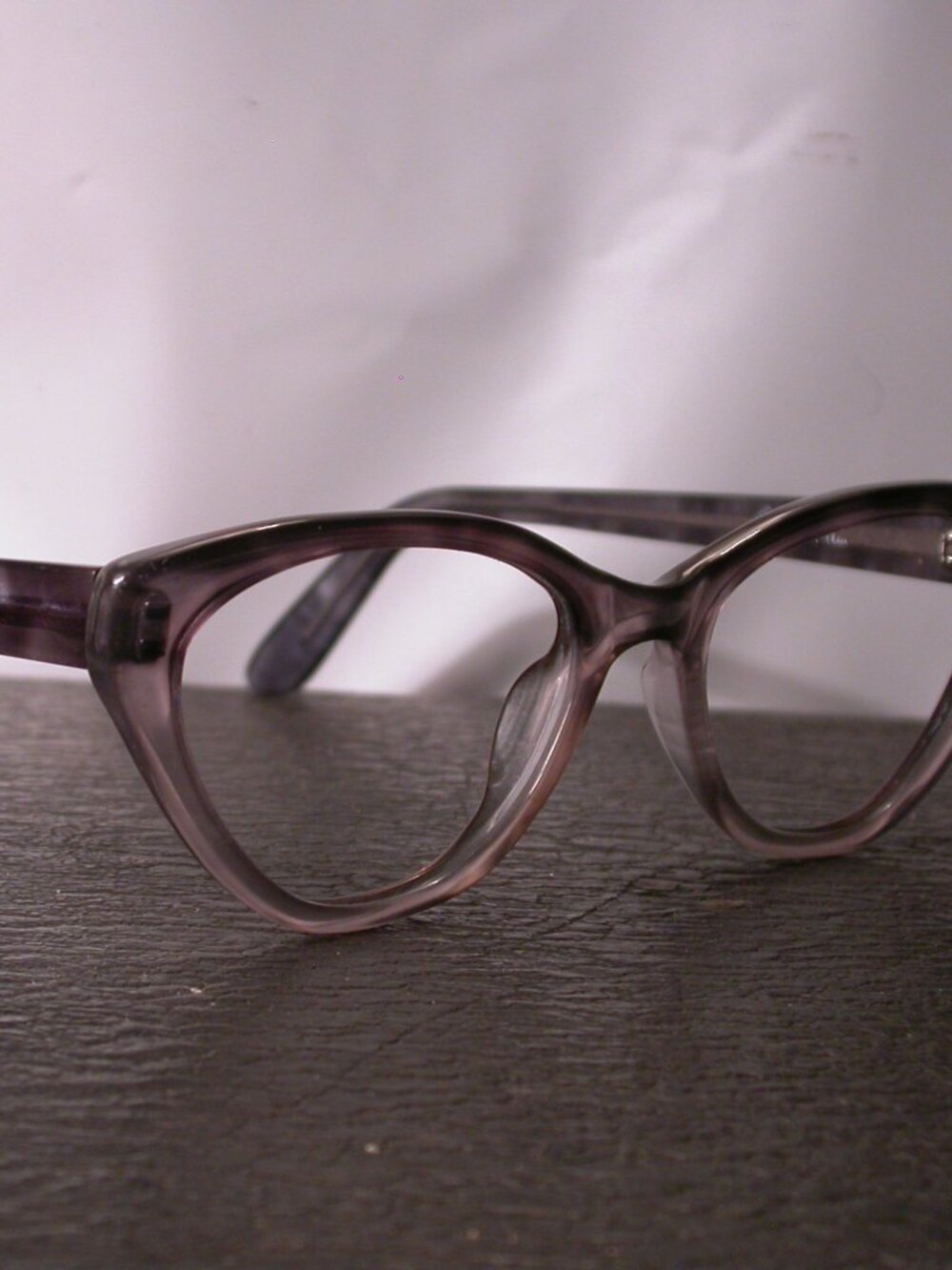Francis Klein Capri Stylish Pearl Smoke Clear Eyeglasses Hand Made in France